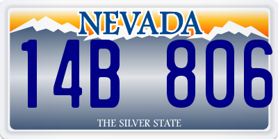 NV license plate 14B806