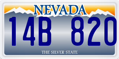 NV license plate 14B820