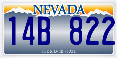 NV license plate 14B822