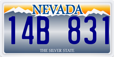 NV license plate 14B831