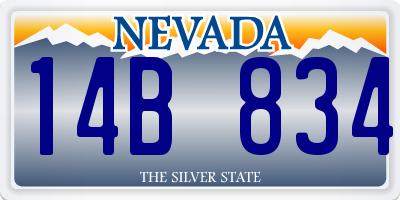 NV license plate 14B834