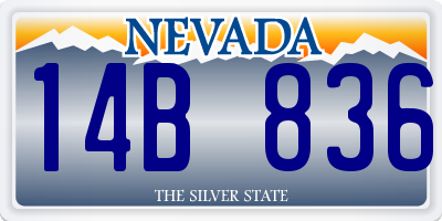 NV license plate 14B836