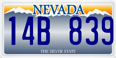 NV license plate 14B839