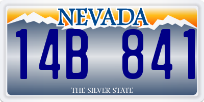 NV license plate 14B841
