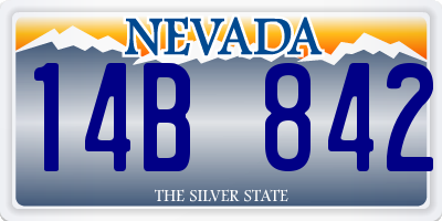 NV license plate 14B842
