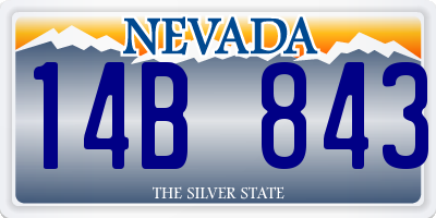 NV license plate 14B843