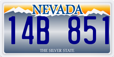 NV license plate 14B851