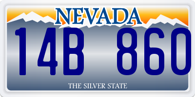 NV license plate 14B860