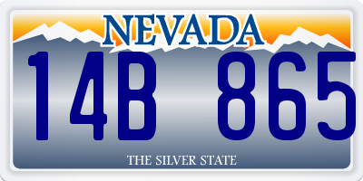 NV license plate 14B865