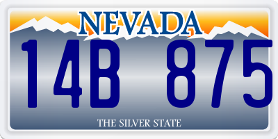 NV license plate 14B875