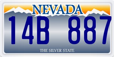NV license plate 14B887