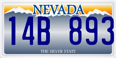 NV license plate 14B893