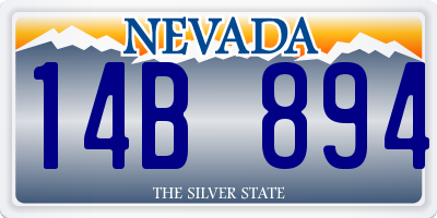 NV license plate 14B894