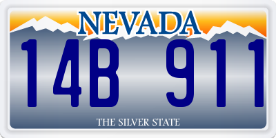 NV license plate 14B911