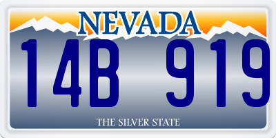 NV license plate 14B919