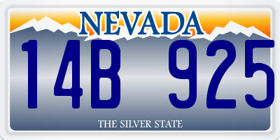 NV license plate 14B925