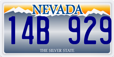 NV license plate 14B929