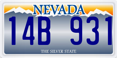 NV license plate 14B931