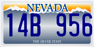 NV license plate 14B956