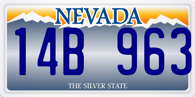 NV license plate 14B963