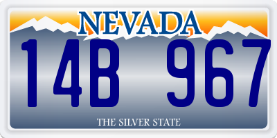 NV license plate 14B967