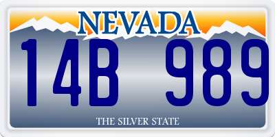 NV license plate 14B989