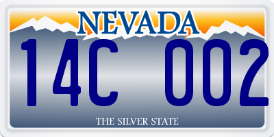 NV license plate 14C002