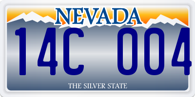 NV license plate 14C004