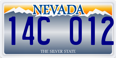 NV license plate 14C012