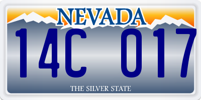 NV license plate 14C017