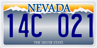 NV license plate 14C021