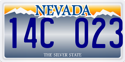 NV license plate 14C023