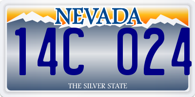 NV license plate 14C024