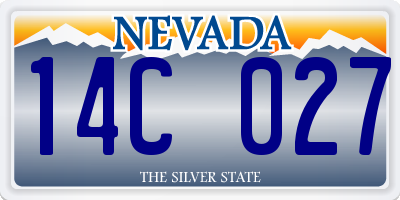 NV license plate 14C027