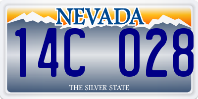 NV license plate 14C028