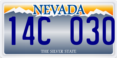 NV license plate 14C030