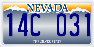 NV license plate 14C031