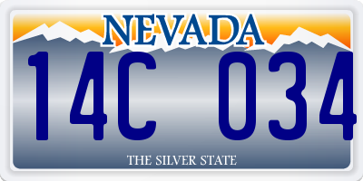 NV license plate 14C034