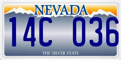 NV license plate 14C036