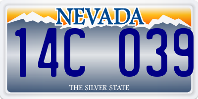 NV license plate 14C039