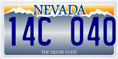 NV license plate 14C040