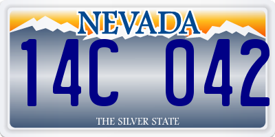 NV license plate 14C042