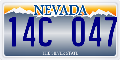 NV license plate 14C047