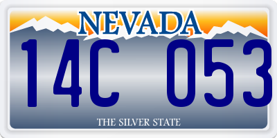 NV license plate 14C053
