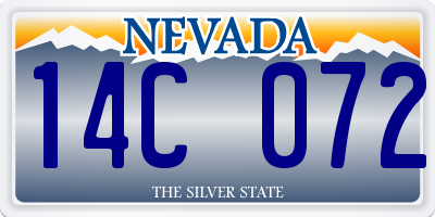 NV license plate 14C072