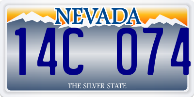 NV license plate 14C074