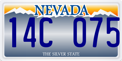 NV license plate 14C075