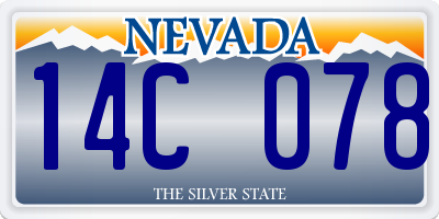 NV license plate 14C078