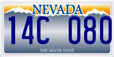 NV license plate 14C080