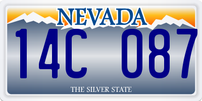 NV license plate 14C087